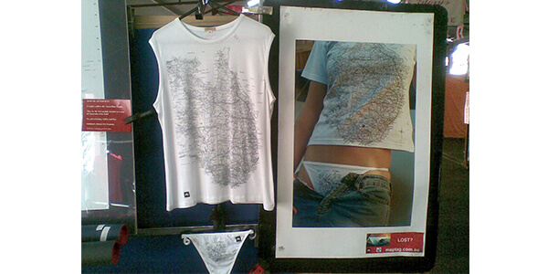 MapTag T Shirt and G-string Australia Map